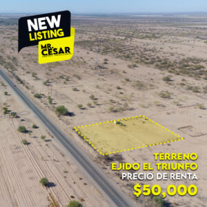 Terreno en renta en Ejido El Triunfo